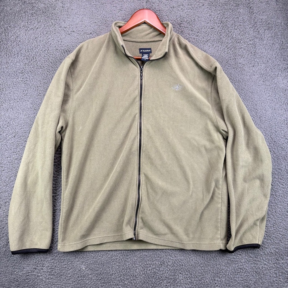 NordicTrack Mens Fleece Full Zip Jacket‎ Green Large 020972691631 RN 15099